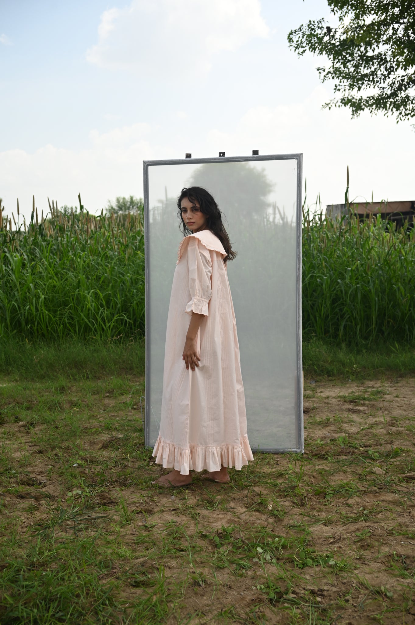 Stevie Maxi Dress | Blush Pink Organic Cotton