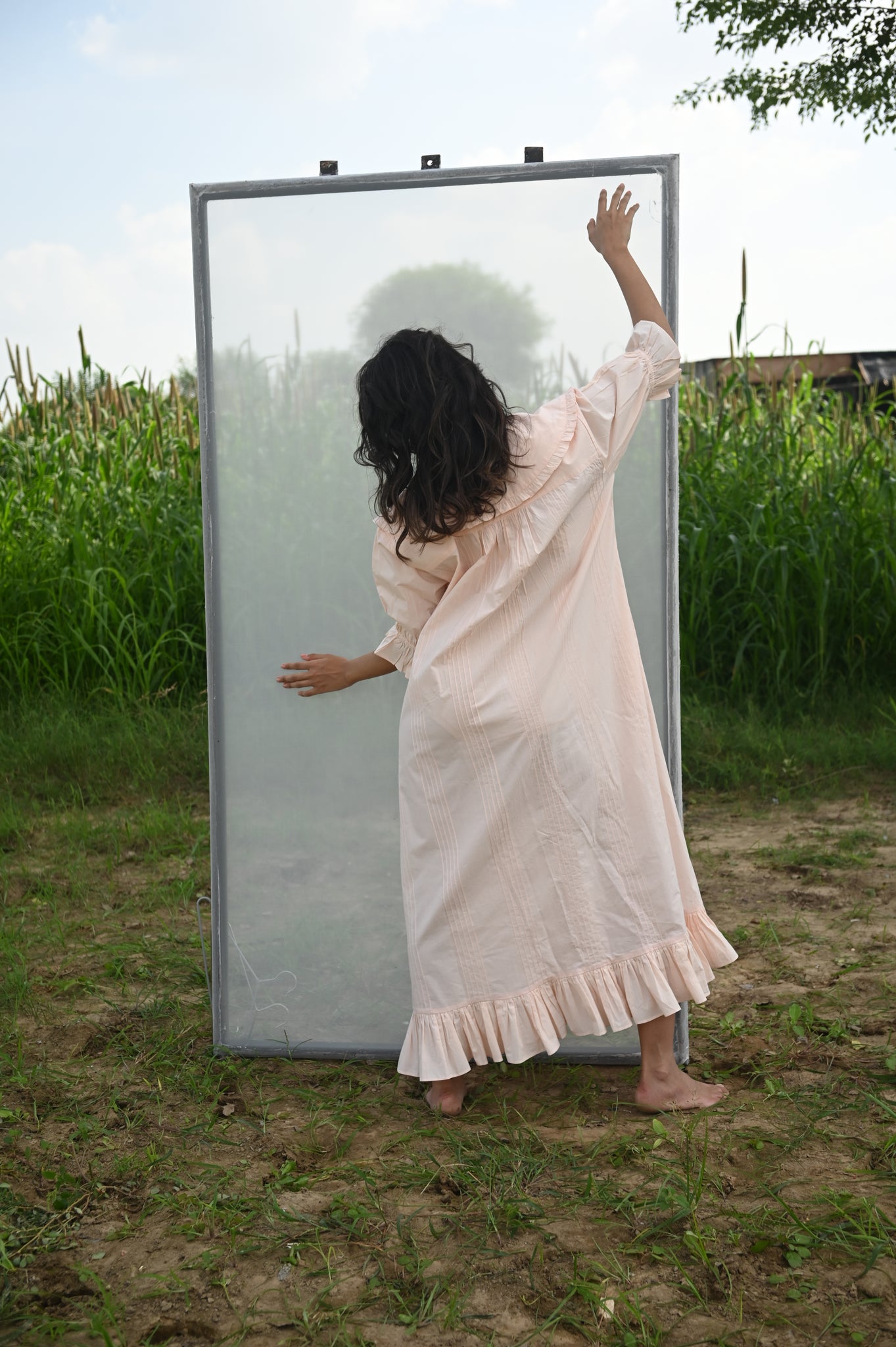 Stevie Maxi Dress | Blush Pink Organic Cotton