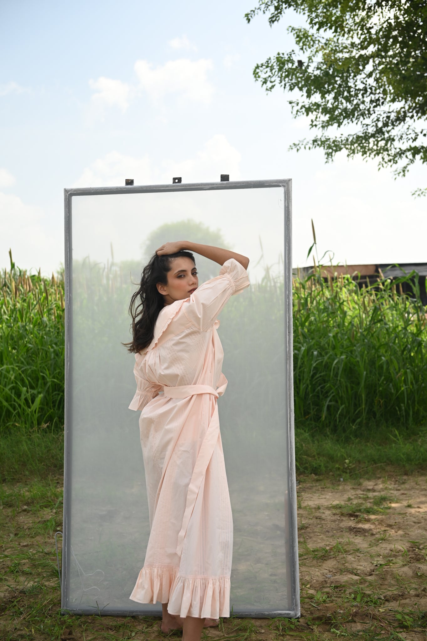 Stevie Maxi Dress | Blush Pink Organic Cotton