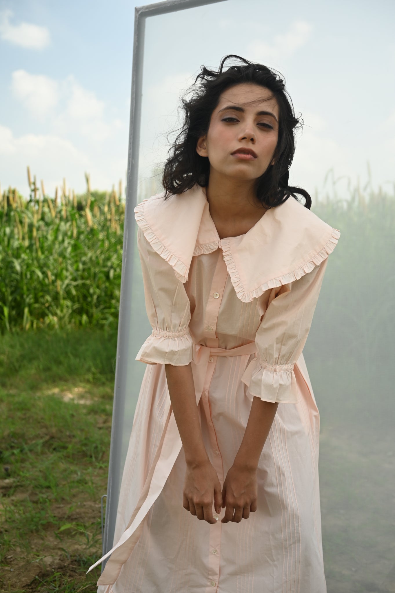 Stevie Maxi Dress | Blush Pink Organic Cotton