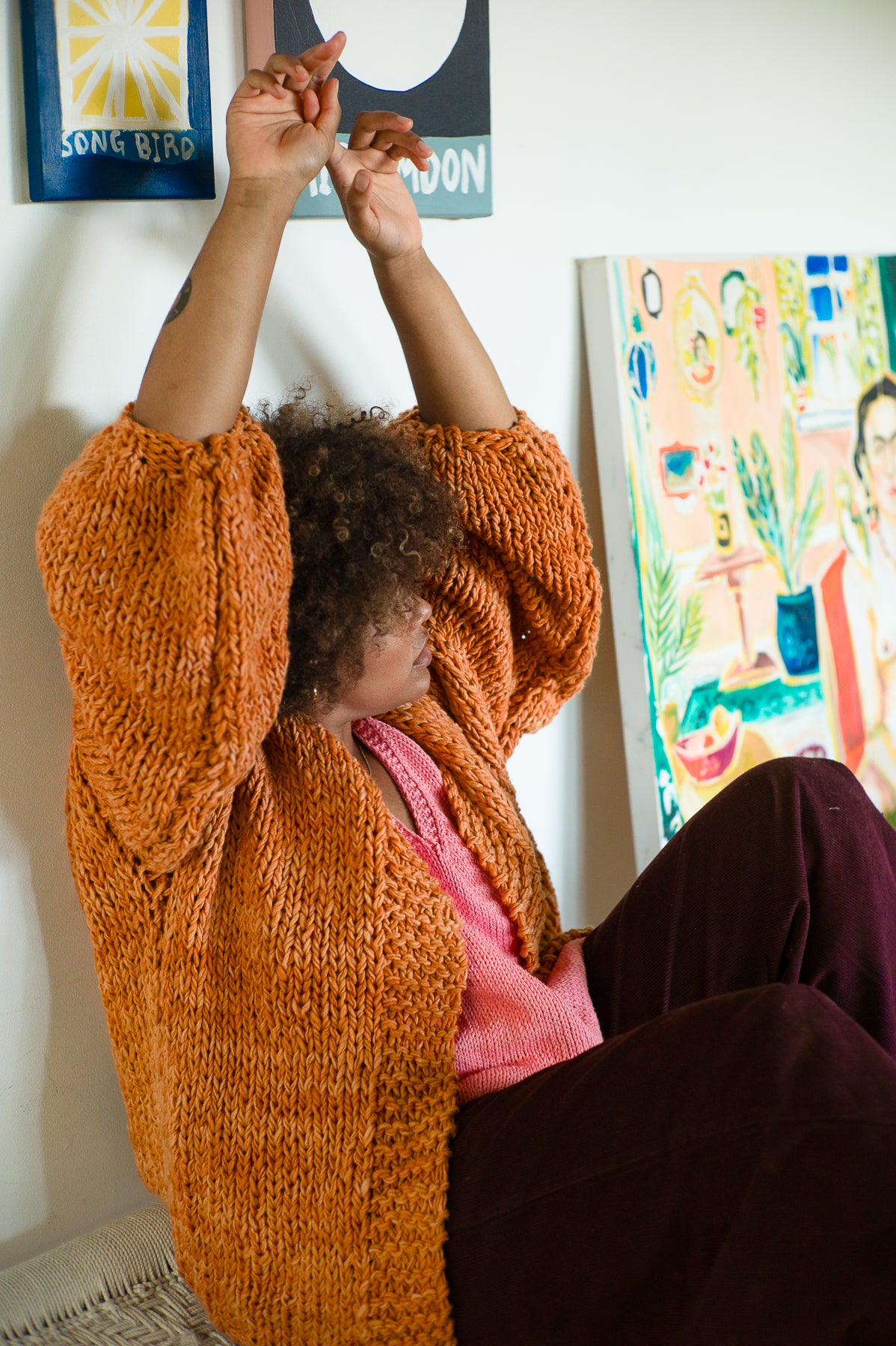 Ruth Cardigan Tangerine
