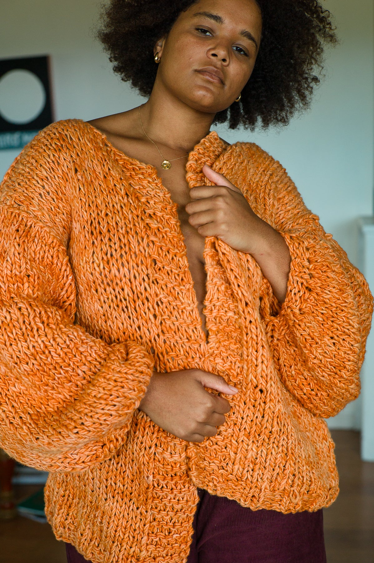 Ruth Cardigan Tangerine