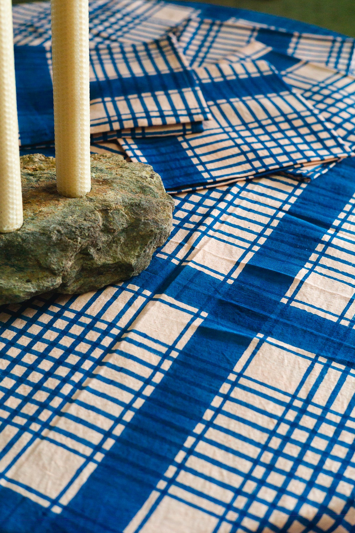 Checky Check Tablecloth | Pinky Blues