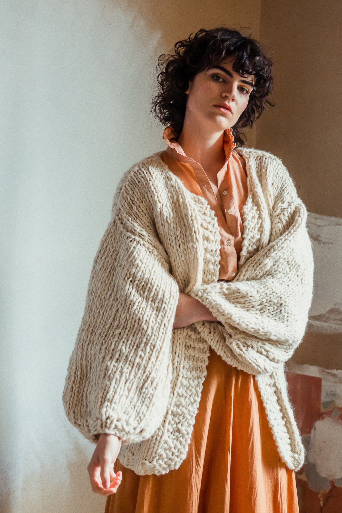Ruth Cardigan Natural ONE SIZE (mid September Preorder) - Little Tienda