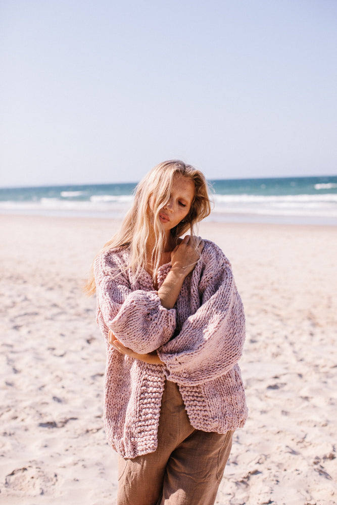 Ruth Cardigan Dirty Pink